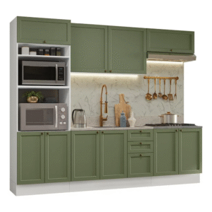 Armário de Cozinha Completa Madesa Vik 270cm – Modelo 01 BV