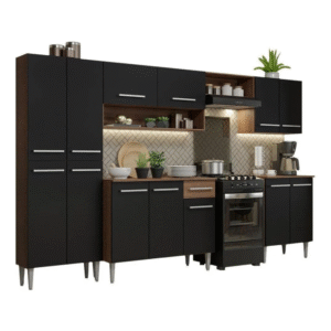 Armário de Cozinha Completa Modulada Compacta Madesa Emilly