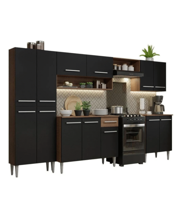 Armário de Cozinha Completa Modulada Compacta Madesa Emilly