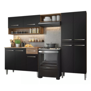 Armário de Cozinha Modulada Completa Compacta Emilly Pop