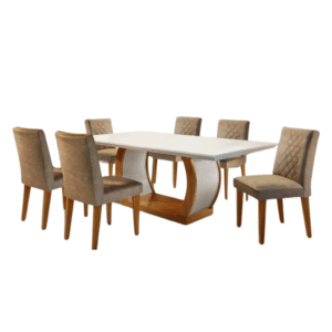 Conjunto Mesa de Jantar Kate com 6 Cadeiras