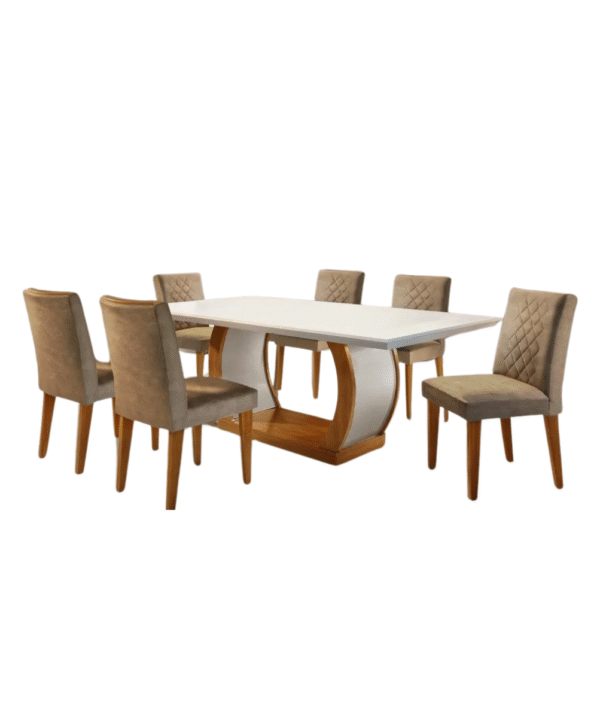 Conjunto Mesa de Jantar Kate com 6 Cadeiras