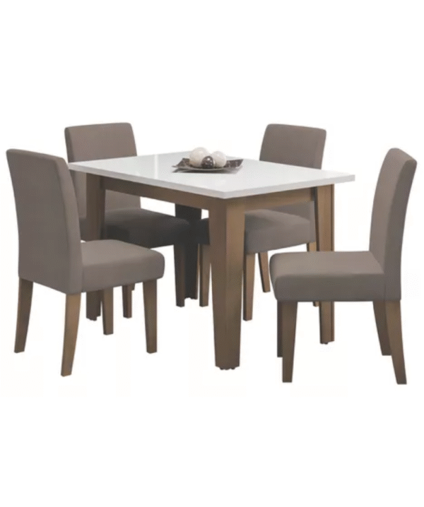 Conjunto Mesa de Jantar Miami 1,20m com 4 Cadeiras Trieste