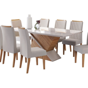 Conjunto Mesa de Jantar Retangular Eleganza 200x90cm