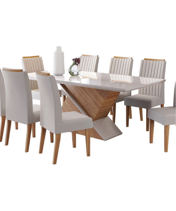 Conjunto Mesa de Jantar Retangular Eleganza 200x90cm