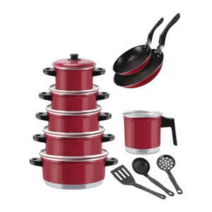 Conjunto de Panelas Completo com Frigideiras – 12 Peças