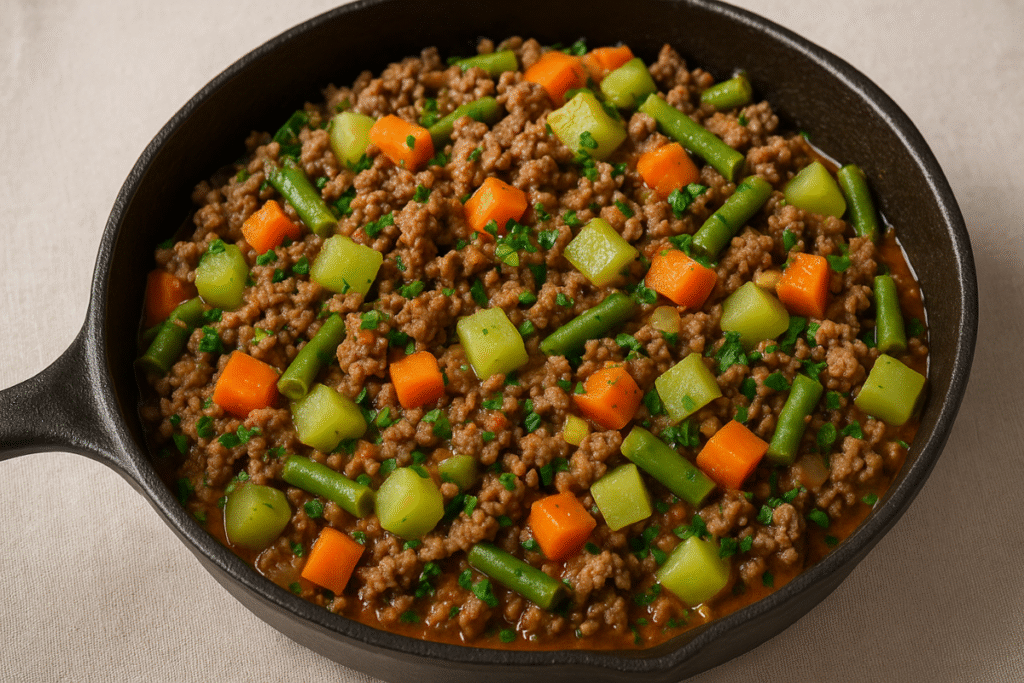 Carne Moída com Legumes Receitas Familiares blog de receita