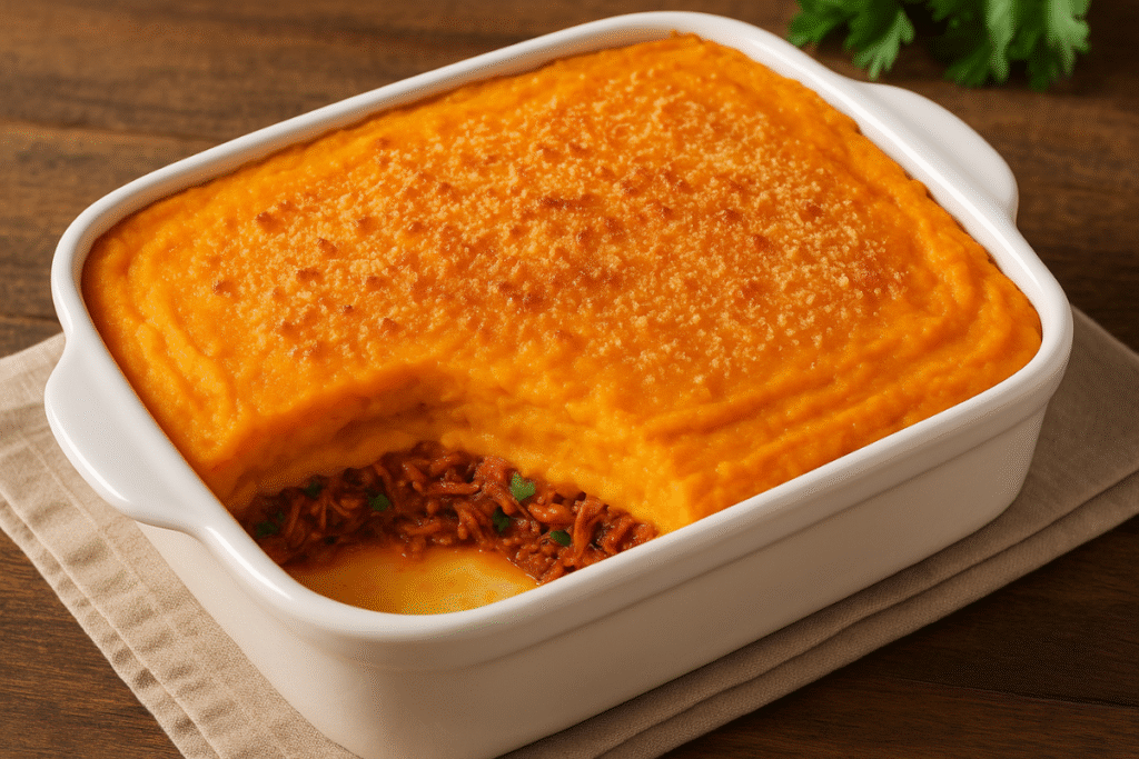 Escondidinho de Carne Seca e Abóbora Receitas Familiares blog de receita