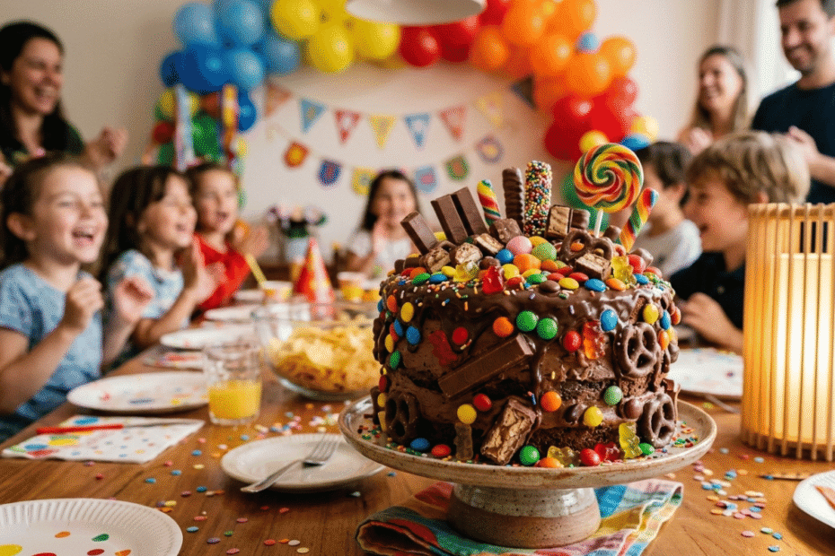 Bolo de chocolate com guloseimas, o guia definitivo para uma festa inesquecível, Receitas Familiares blog de receita