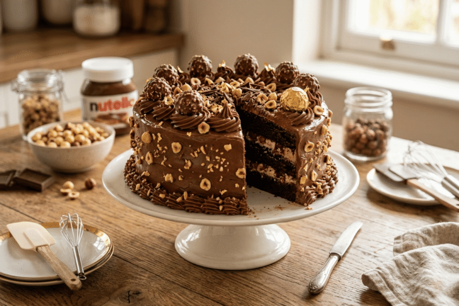 O guia definitivo do Bolo de Ferrero Rocher, como fazer a versão profissional em casa, Receitas Familiares blog de receita