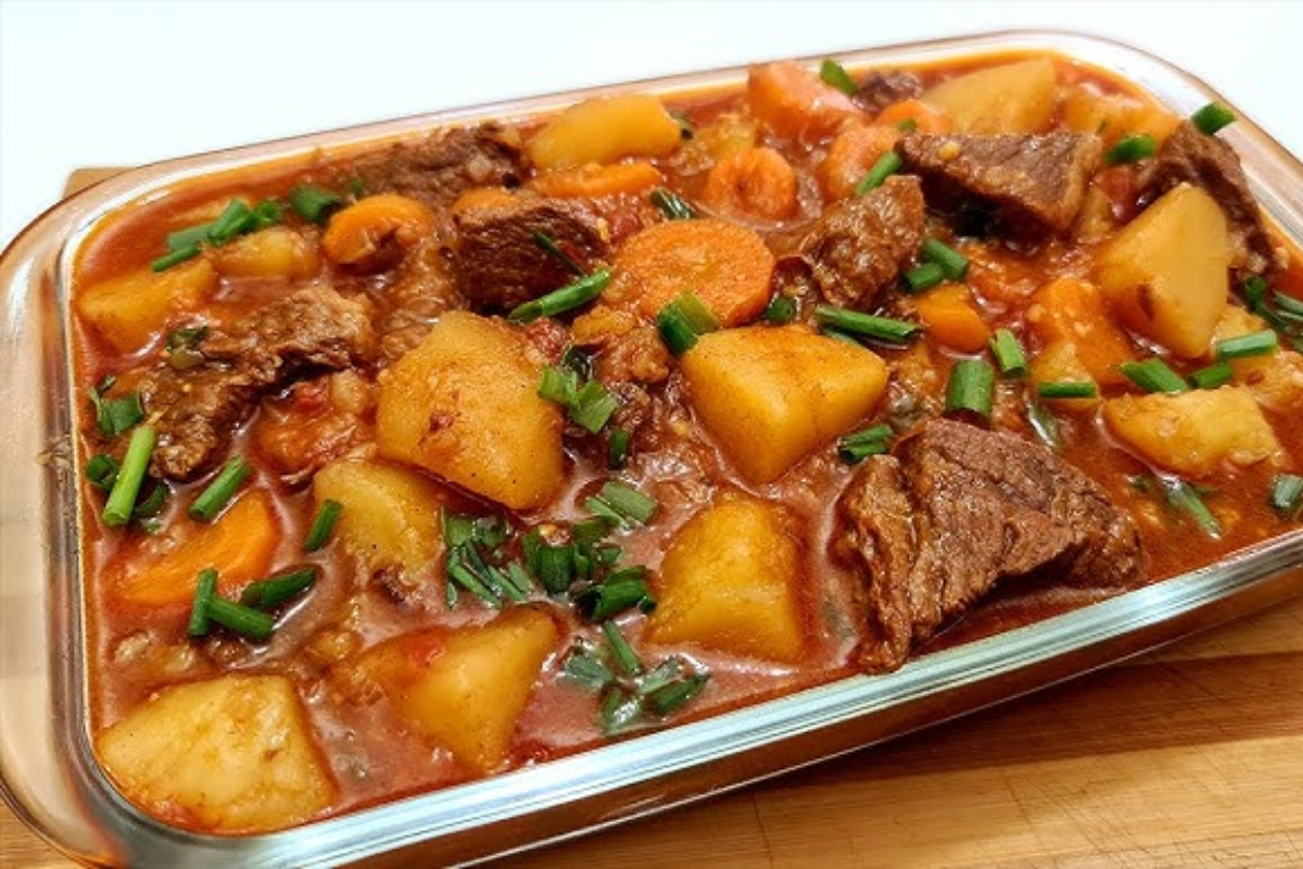 Acém de Panela com Cenoura e Azeitonas