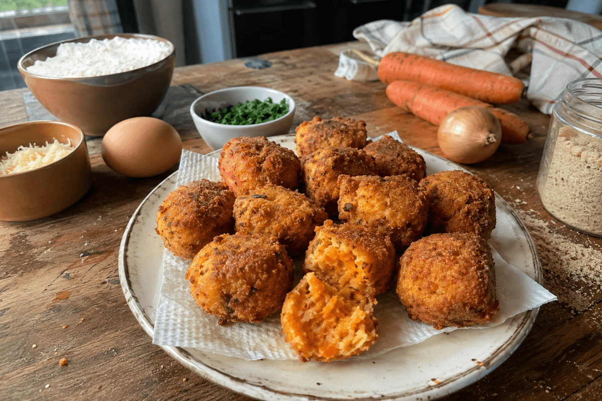 Bolinho de Cenoura Crocante e Sequinho