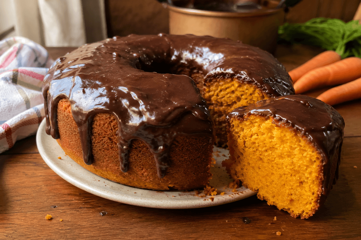Bolo de cenoura com massa fofinha é uma receita simples