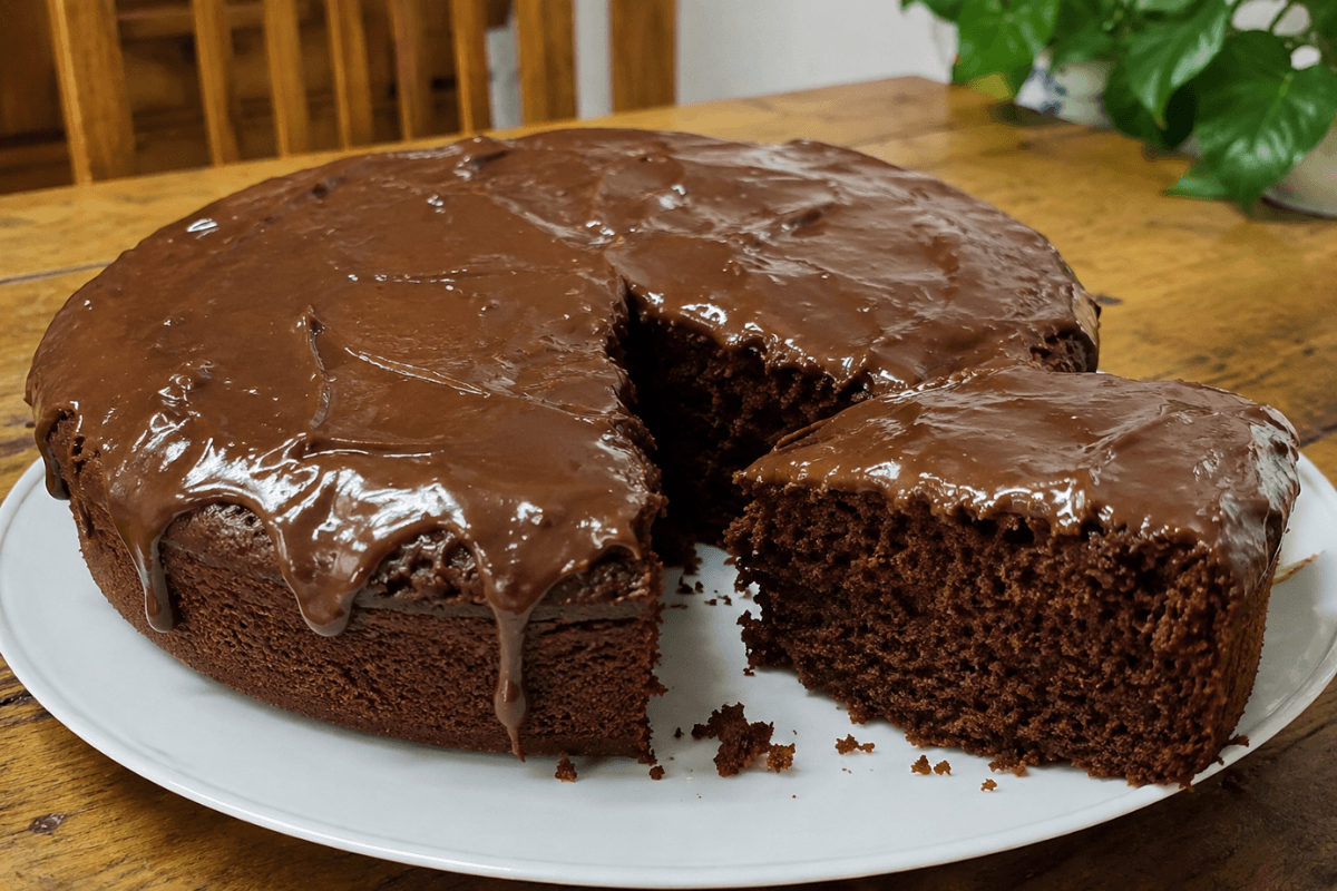 Bolo de chocolate de liquidificador com massa fofinha é uma receita prática