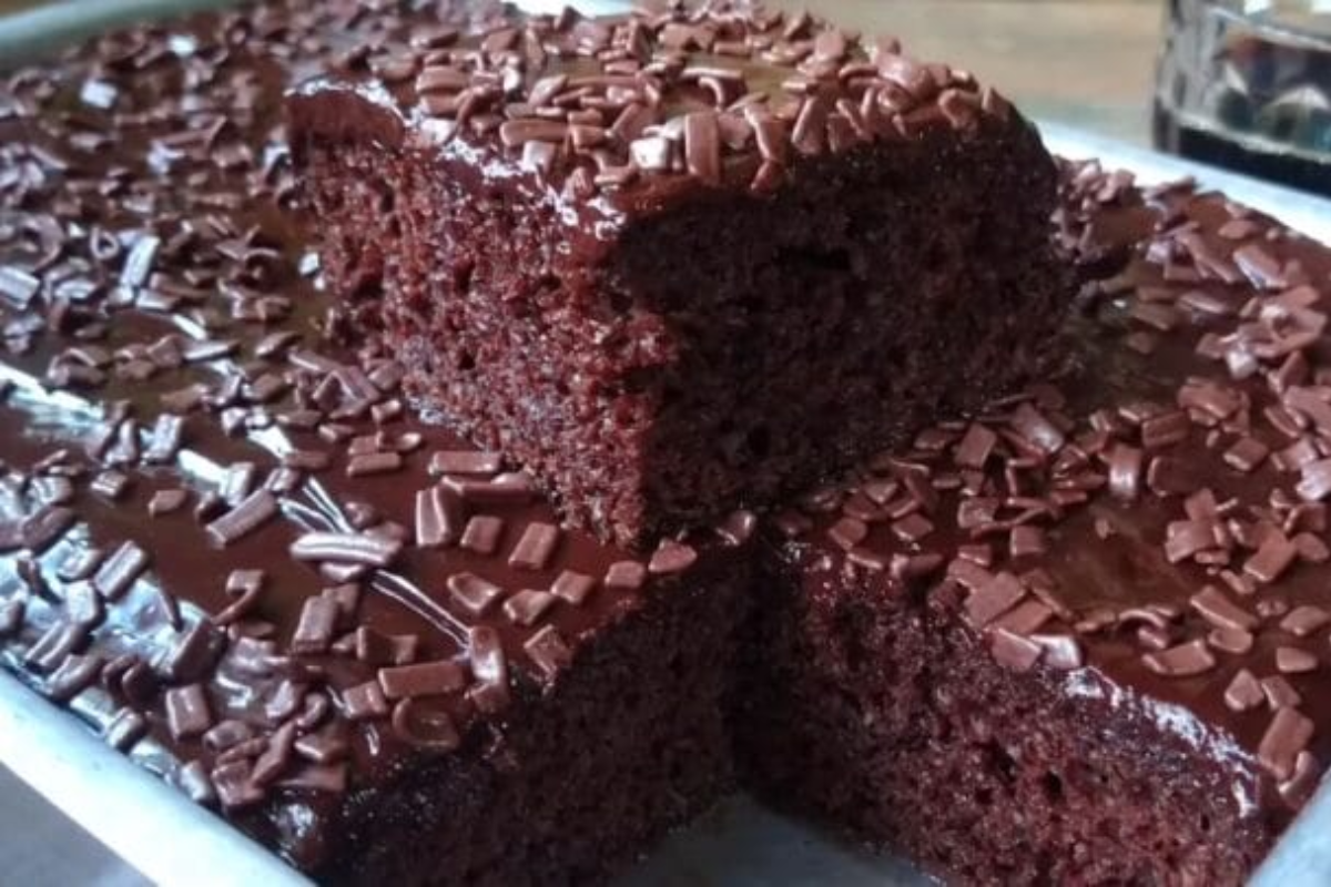 Bolo de chocolate perfeita de liquidificador