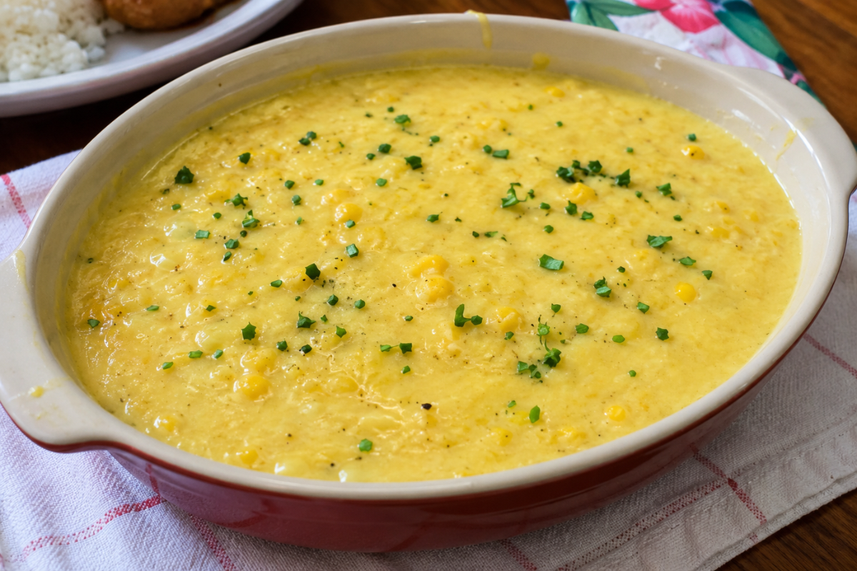 Creme de Milho Acompanhamento Cremoso é uma receita simples