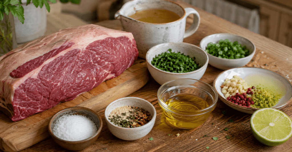 Ingredientes da receita de Carne de Panela com Limão com Contrafilé