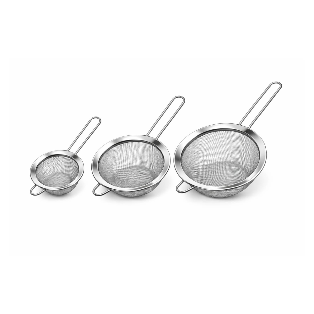 Kit Peneiras Inox Vitta 3 Peças