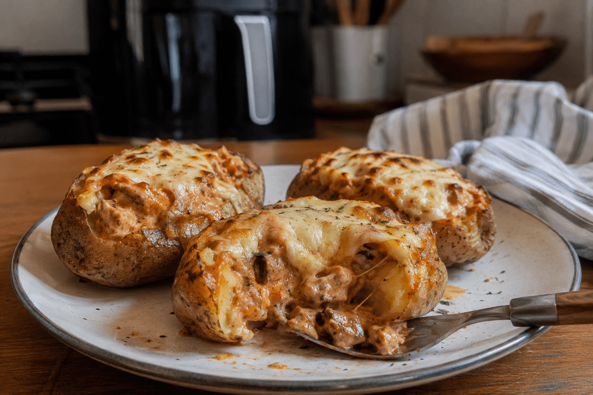 Batata recheada na Air Fryer