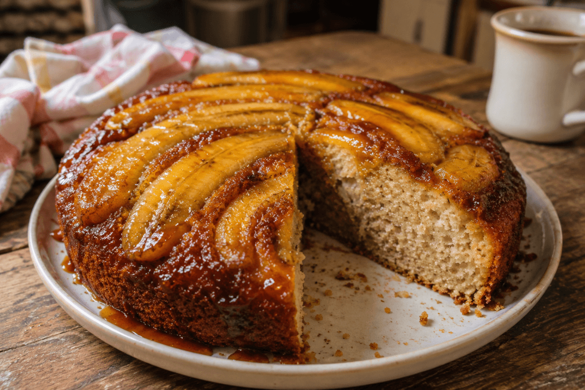 Bolo de banana rápido de liquidificador