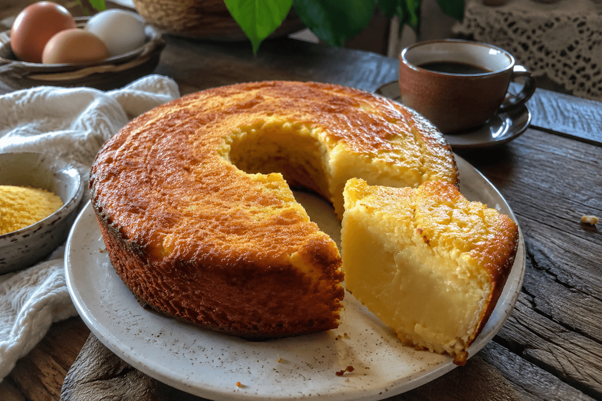 Bolo de fubá cremoso e rápido