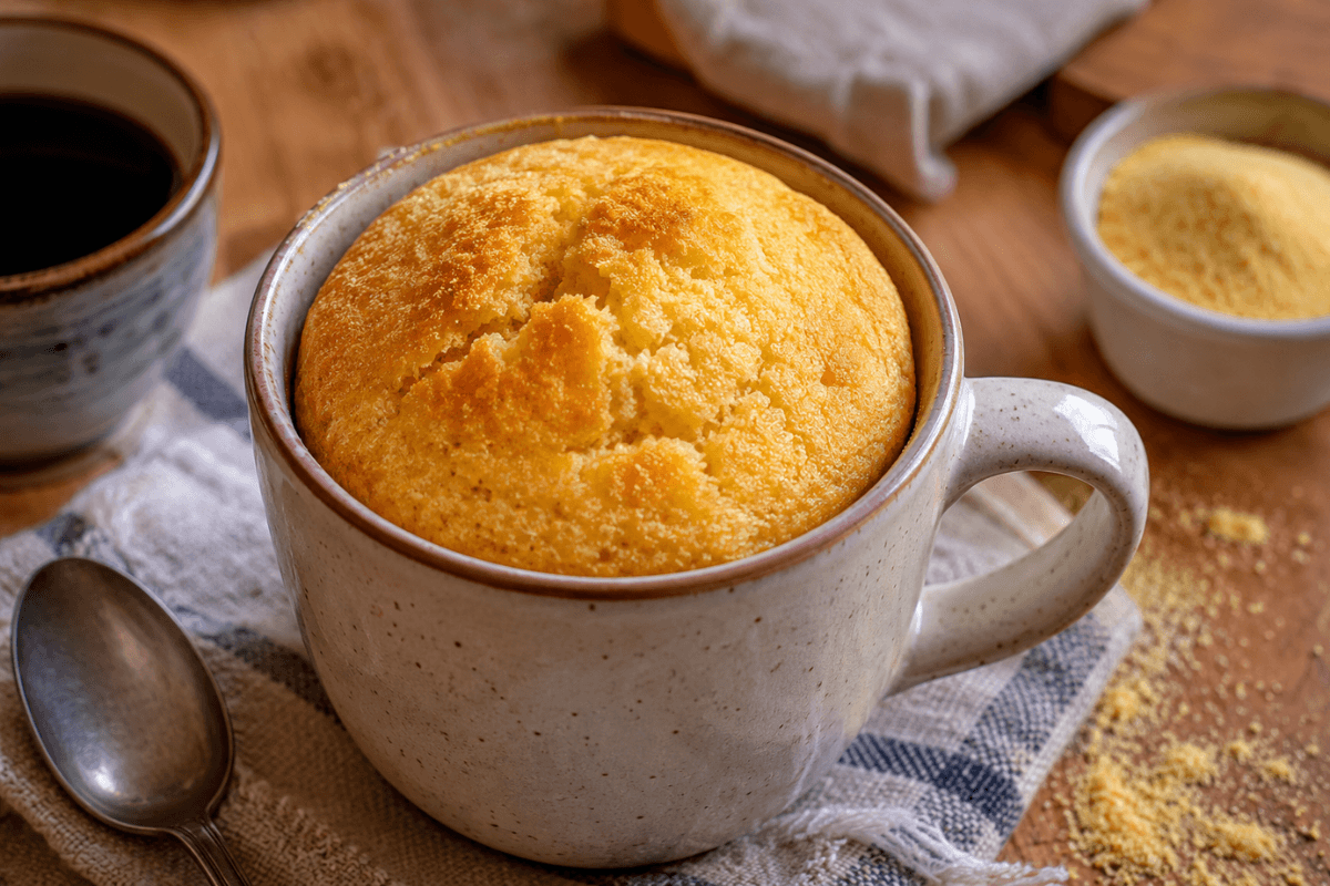 Bolo de fubá de caneca