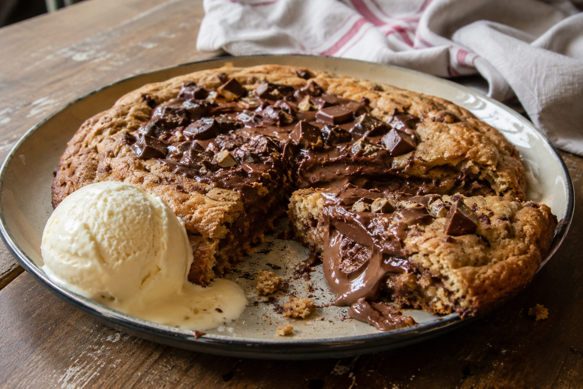 Cookie Gigante Recheado com Nutella e Brigadeiro