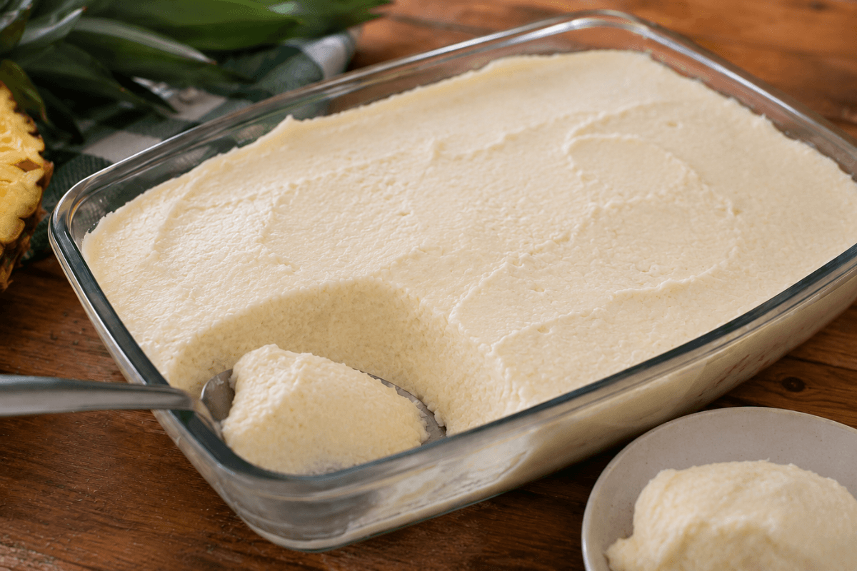 Sobremesa Gelada de Abacaxi com Coco